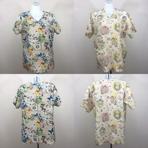 WINNIE THE POOH NURSE SCRUBS BUNDLE SIZE SMALL